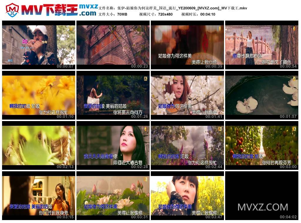 张伊-姑娘你为何这样美_国语_流行_YE200609